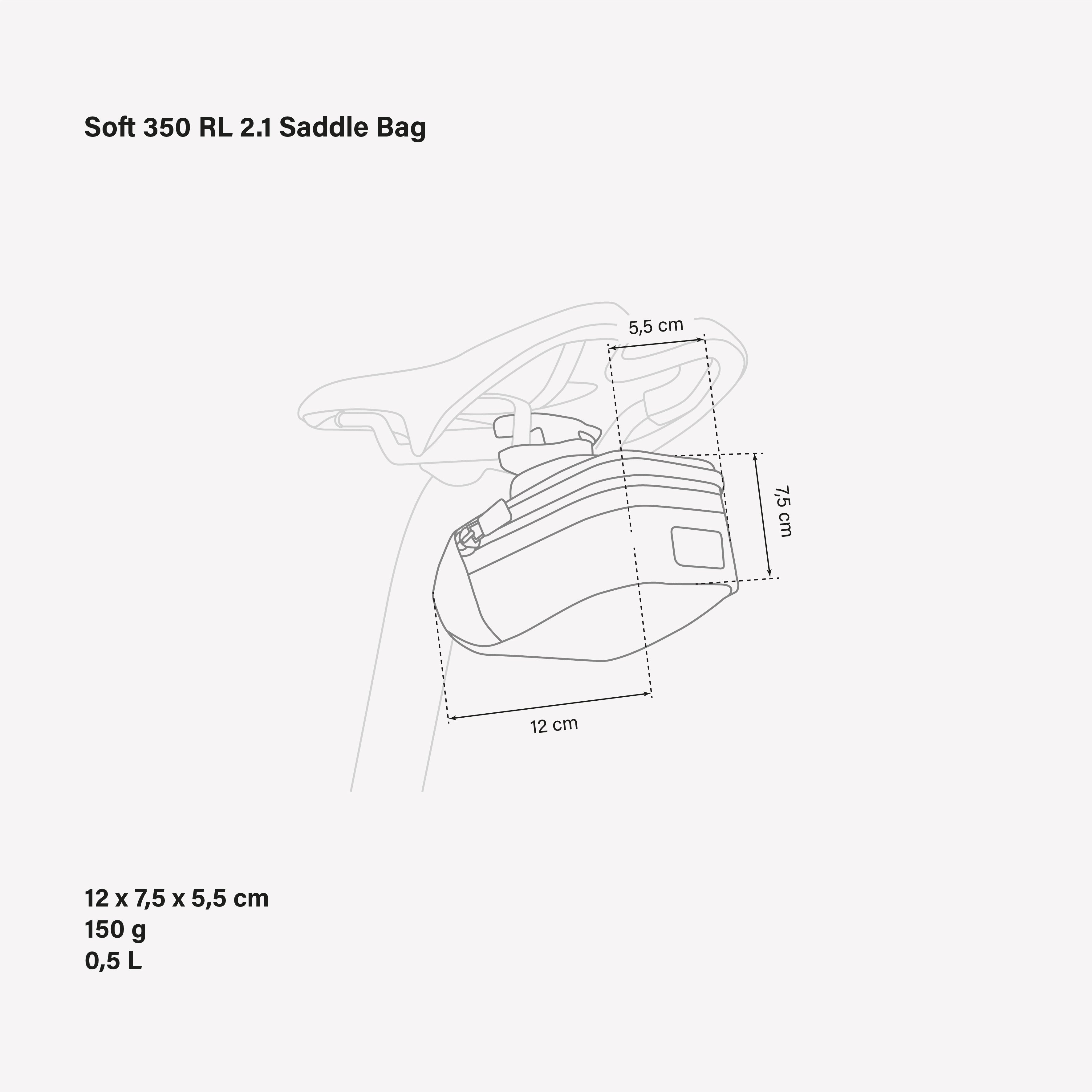 BOLSA DE SILLÍN SOFT 350 RL 2.1