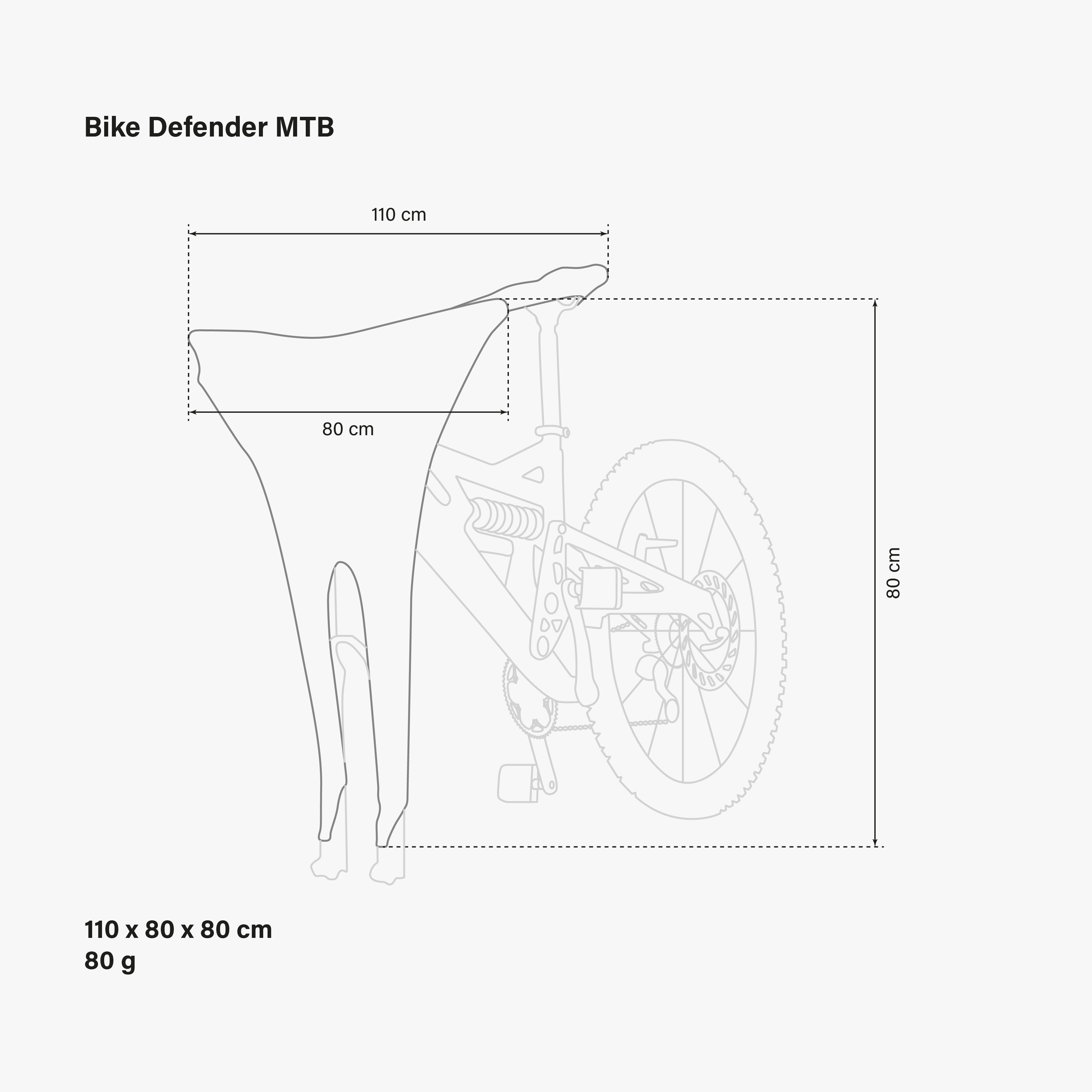CUBIERTA DE BICI TECHO COCHE - MTB