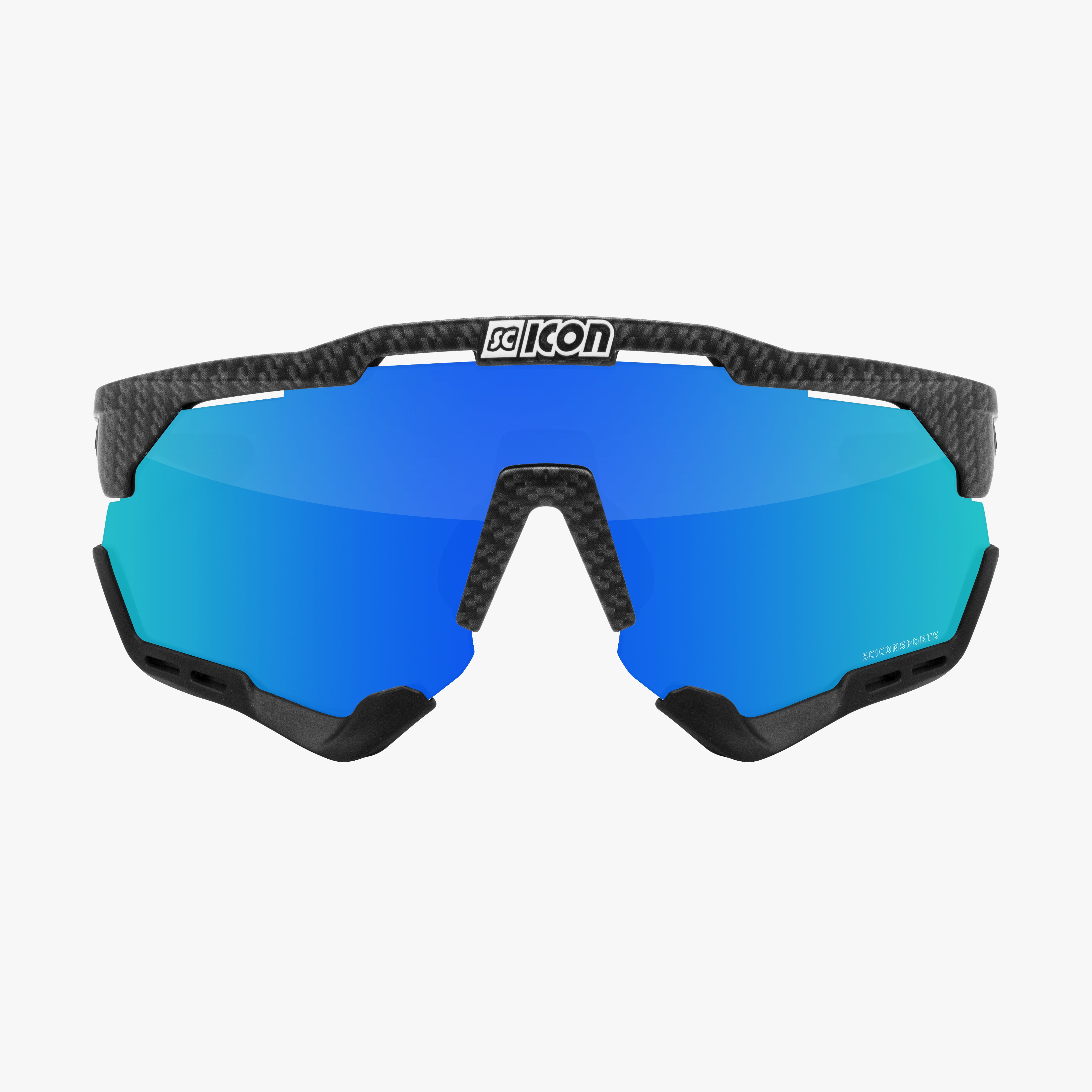 Carbon/Multimorror Blue Aeroshade Sunglasses | Scicon Sports