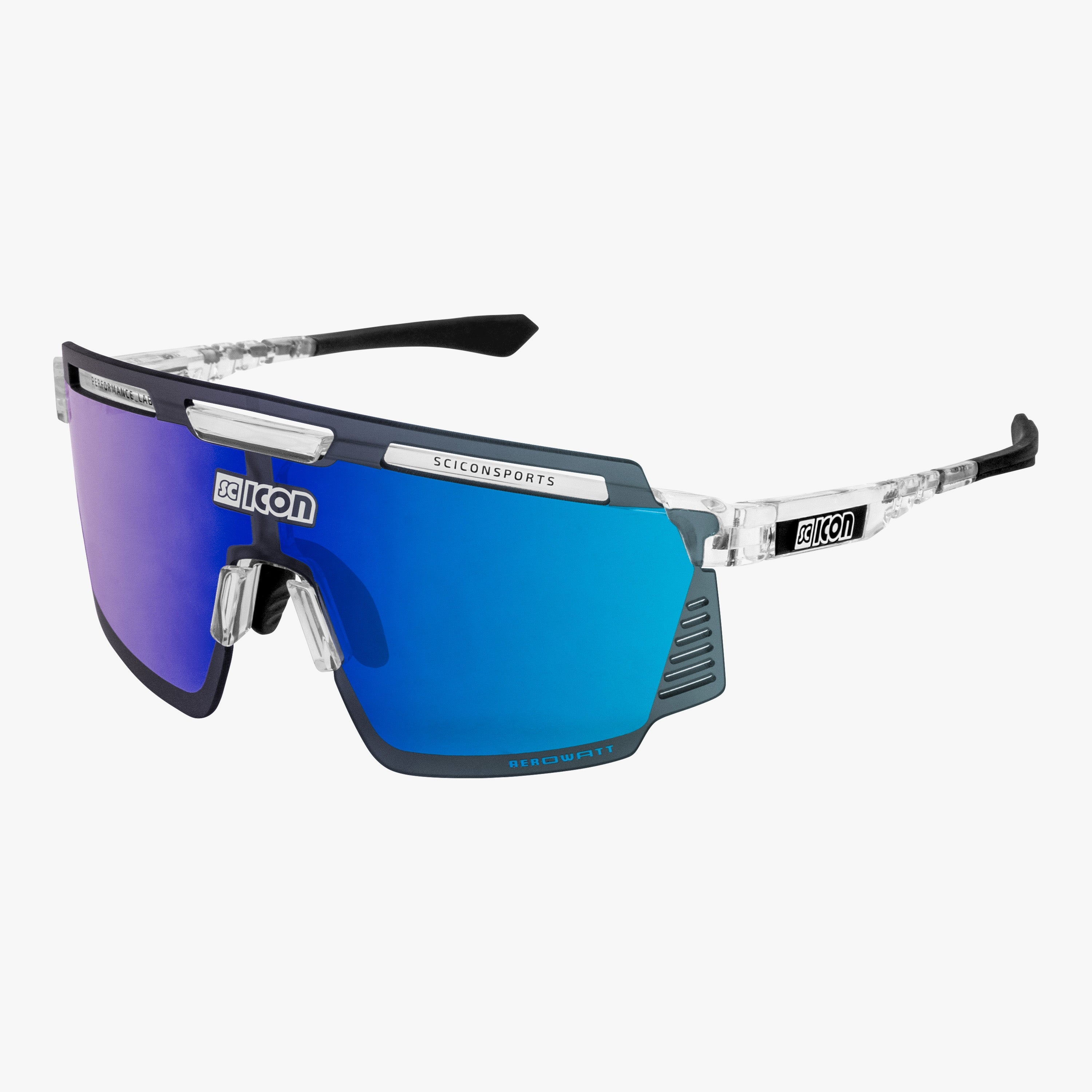White Gloss/Multimirror Bronze Aerowatt Sport Sunglasses