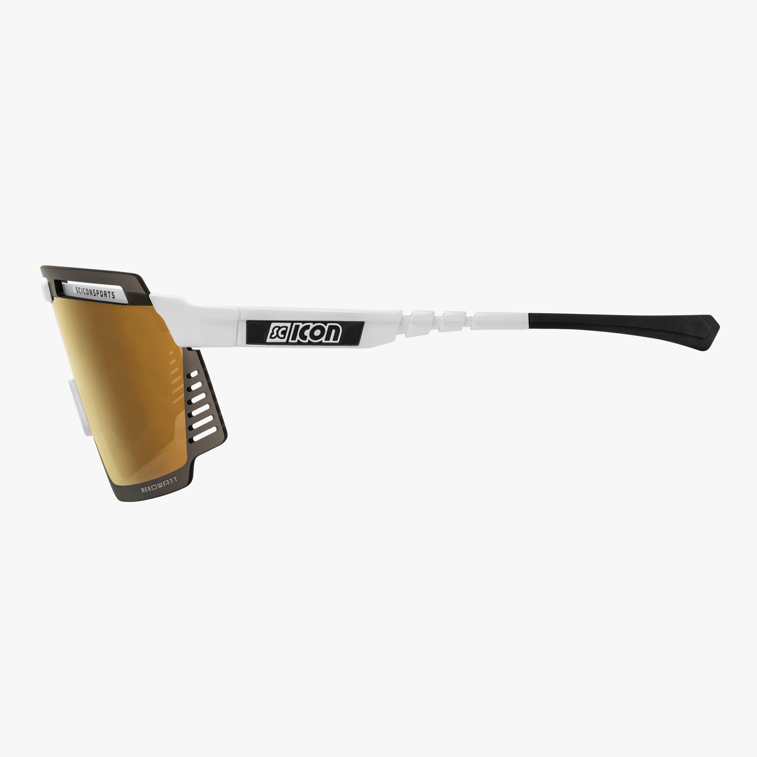 White Gloss/Multimirror Bronze Aerowatt Sport Sunglasses