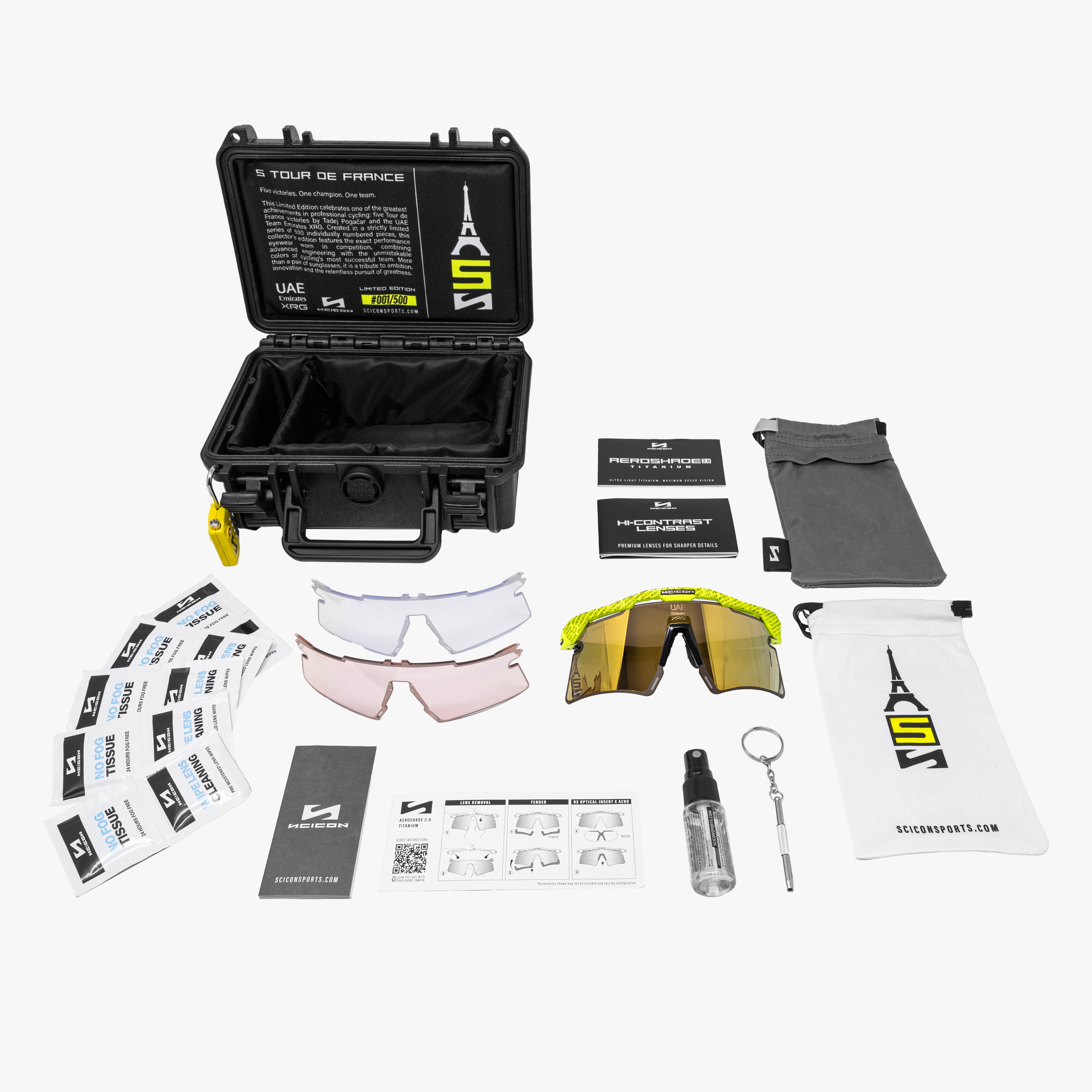 Aeroshade 2.0 Titanium TDF 2026 Limited Edition box content