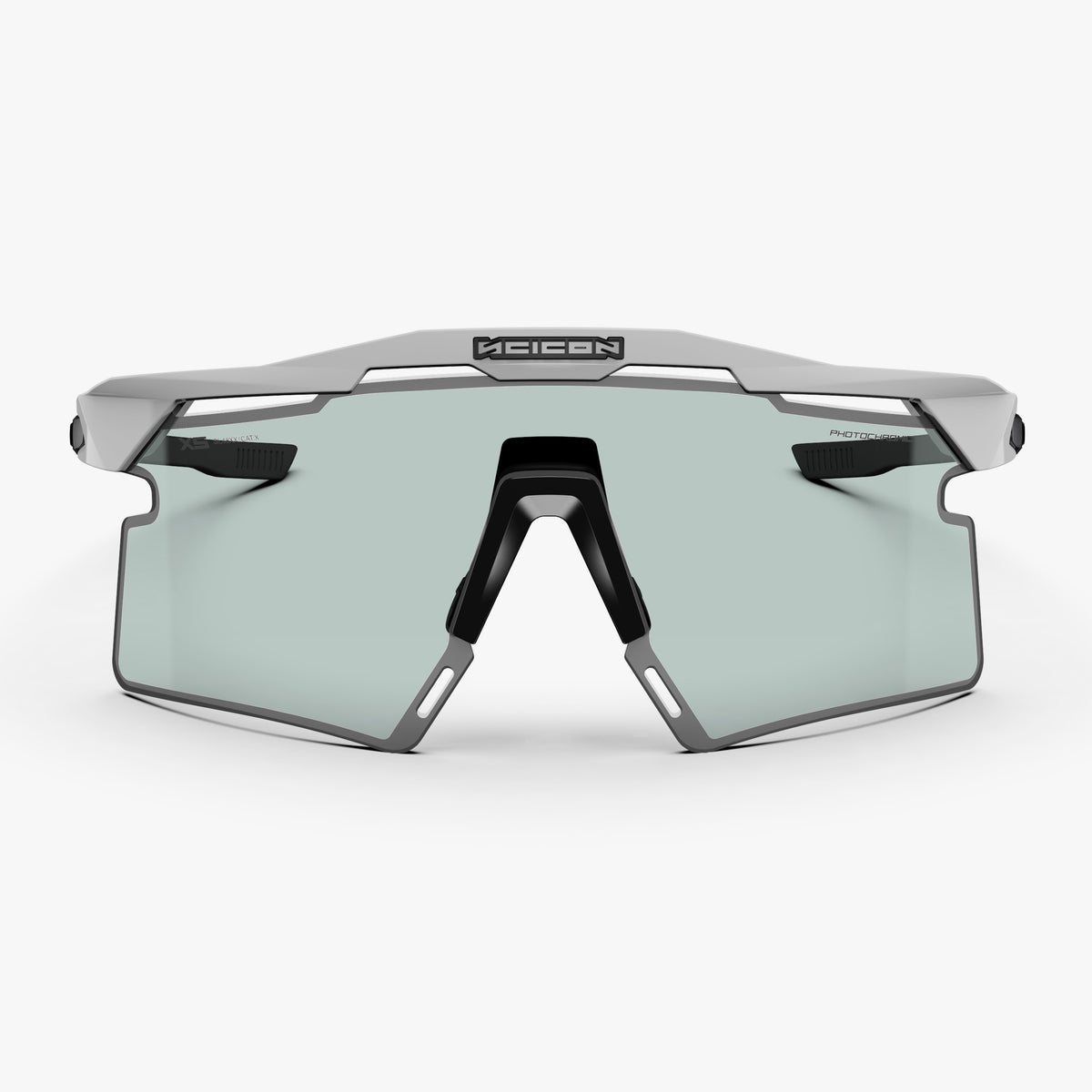 Aeroshade 2.0 Titanium XS White Matte Photochromic Blue Green front
