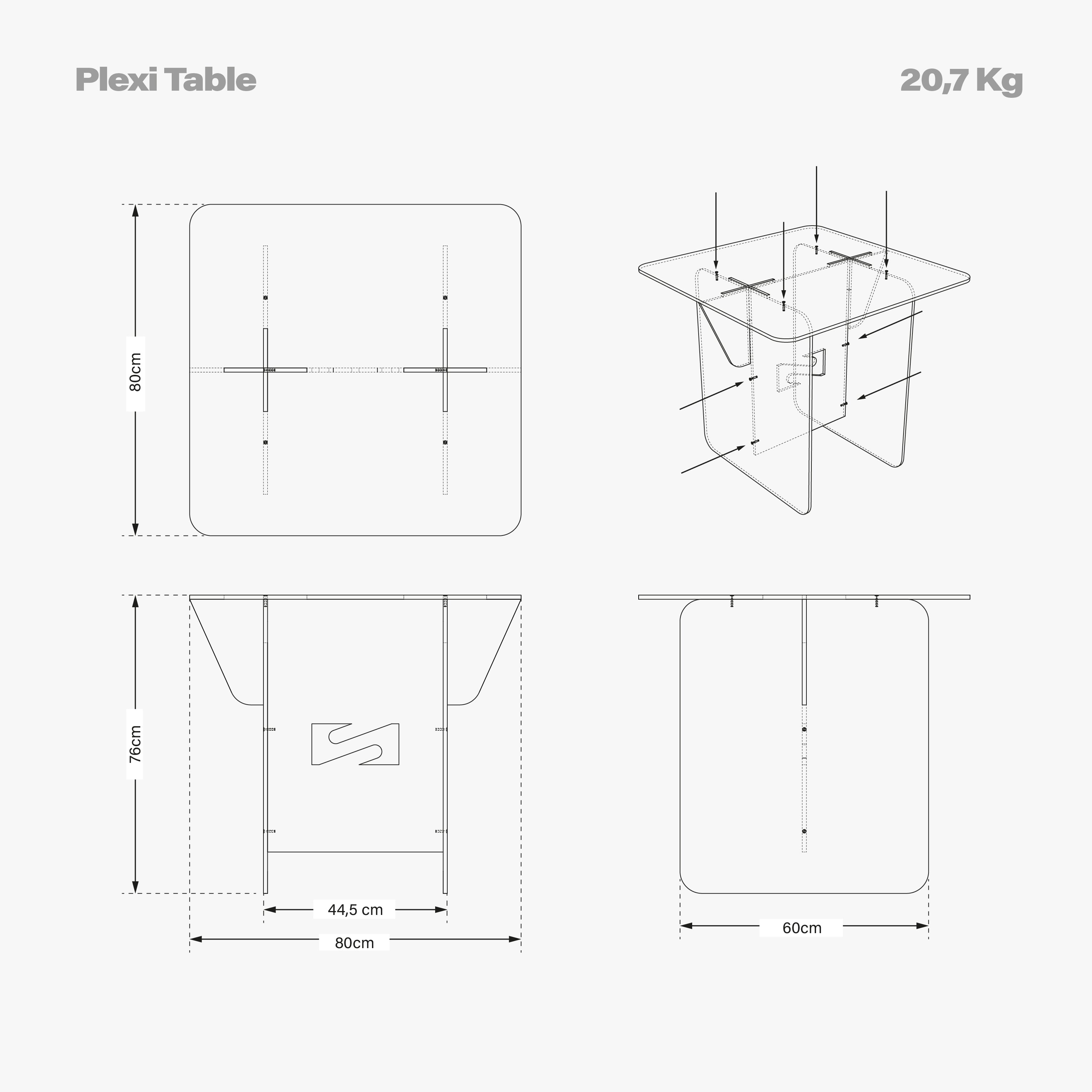 MESA DE PLEXIGLÁS