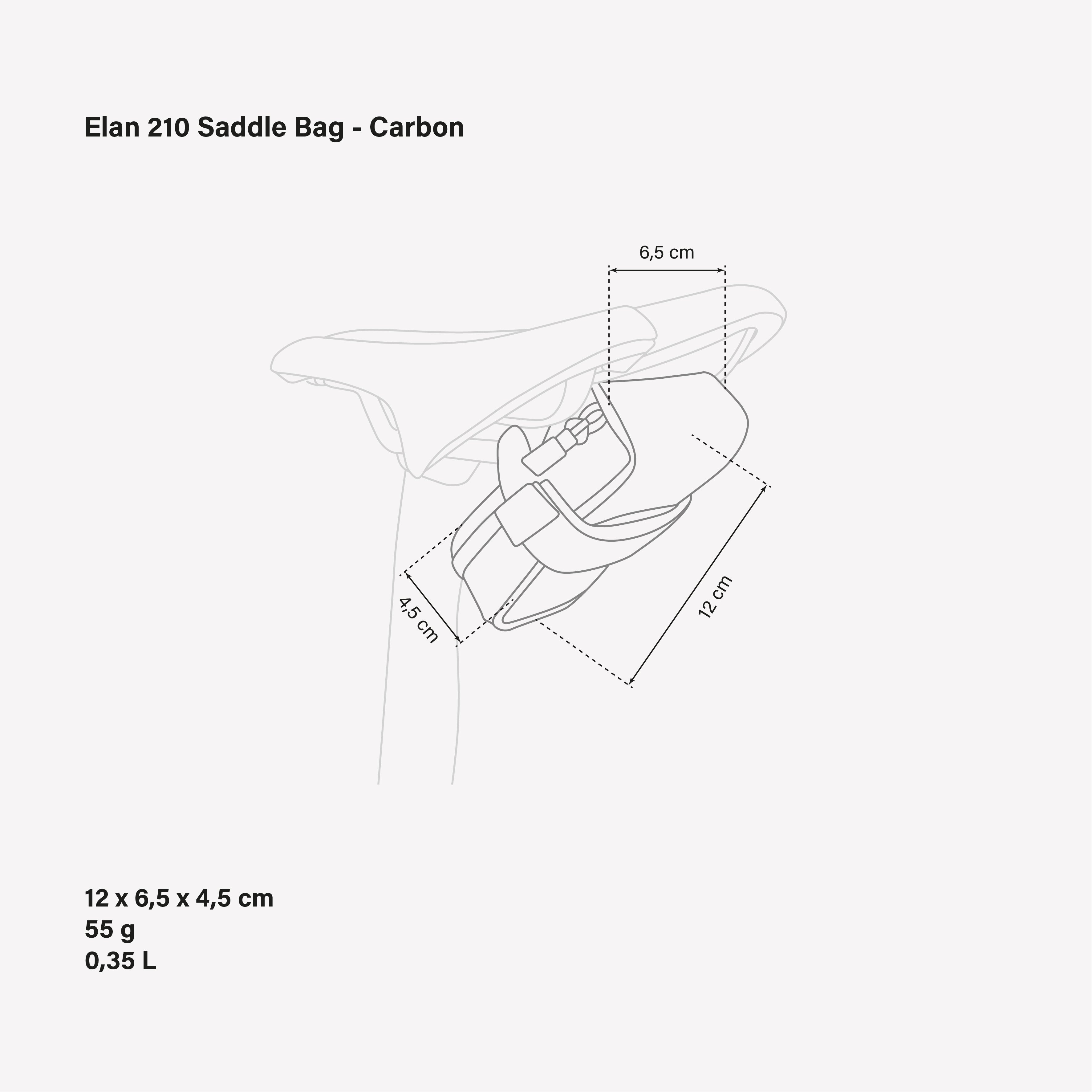 BOLSA DEL SILLÍN ELAN 210 CARBONO