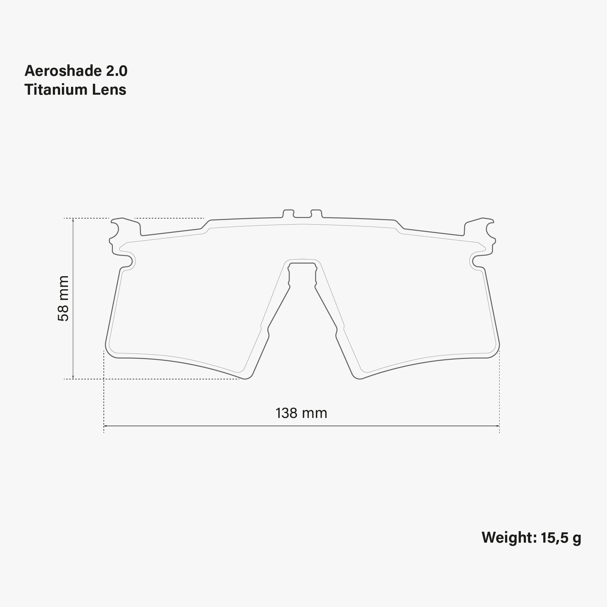 Aeroshade Titanium Spare Lens Clear