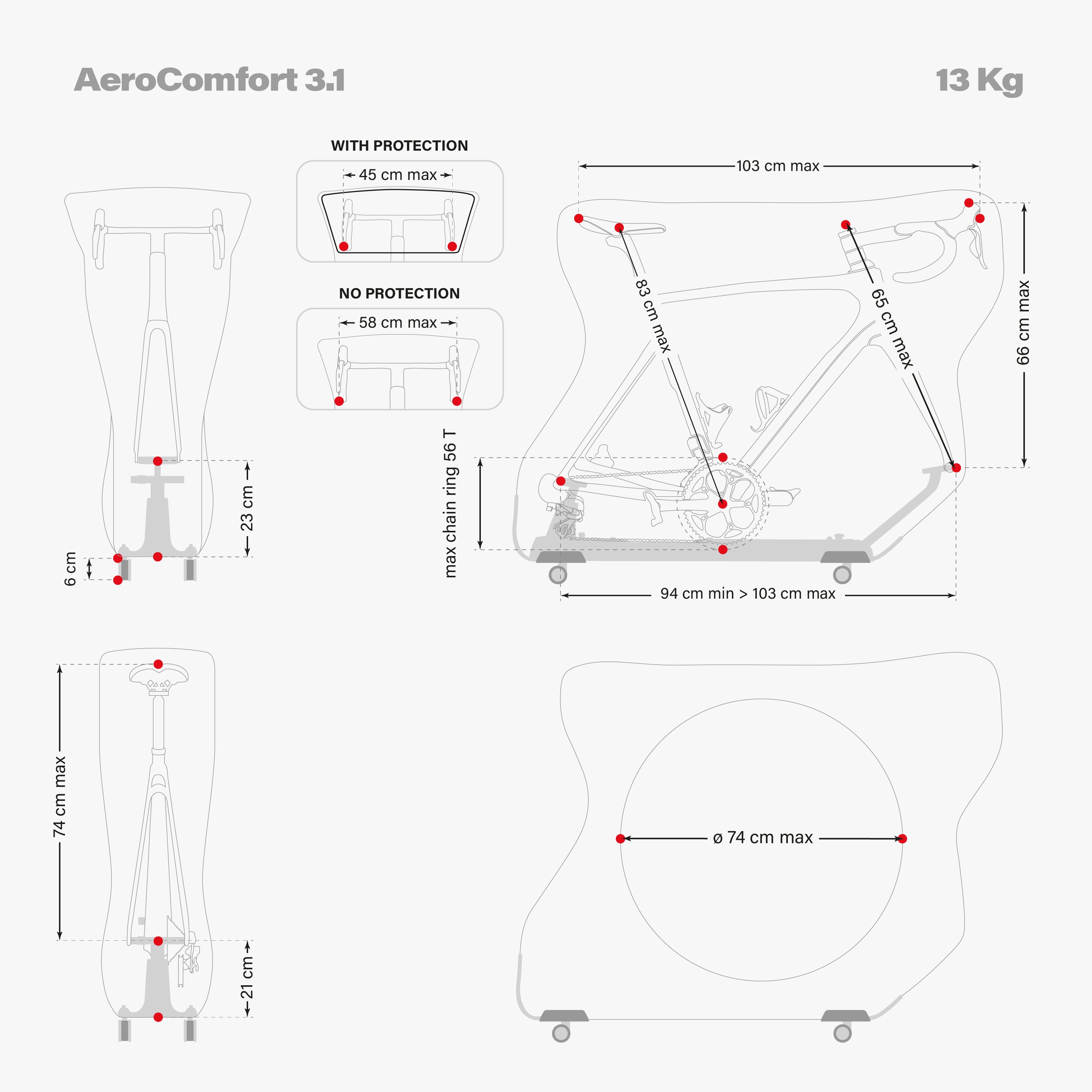 BOLSA PARA LLEVAR BICI AEROCOMFORT 3.1 ROAD